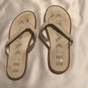 Coach white Flat Sandals